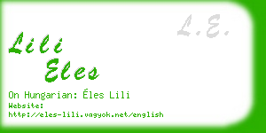 lili eles business card